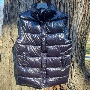 ASOS Black Shiny Quilted Puffer Vest